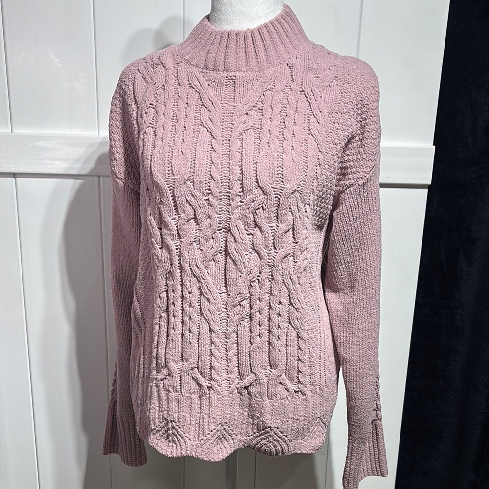 NWT Absolutely Famous pink/lt purple long sleeve sweater